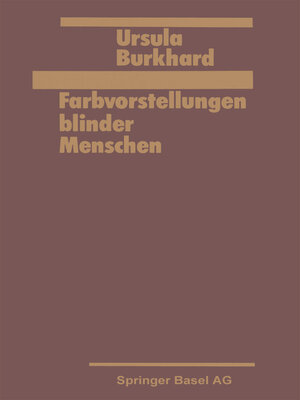 cover image of Farbvorstellung blinder Menschen